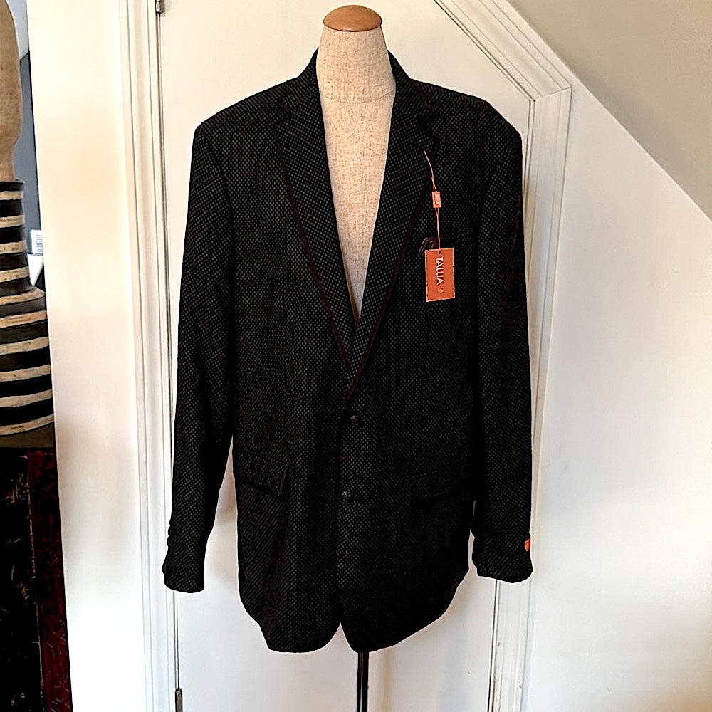 NWT!!! Men's Tallia Charcoal Wool Blazer!! 44L
